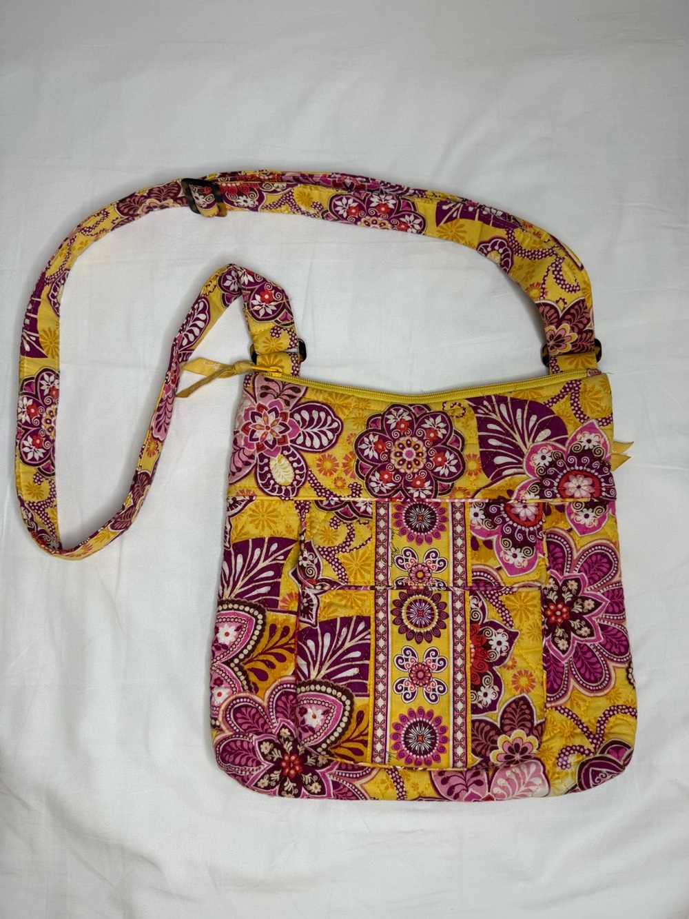 Vera Bradley Bali Gold Hipster Crossbody Bag